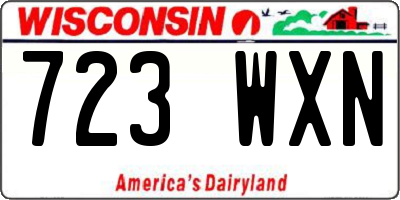 WI license plate 723WXN