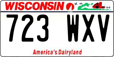 WI license plate 723WXV