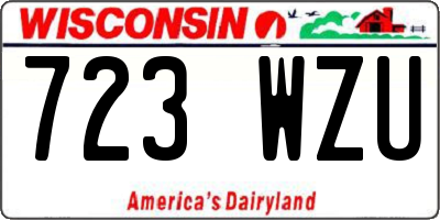 WI license plate 723WZU