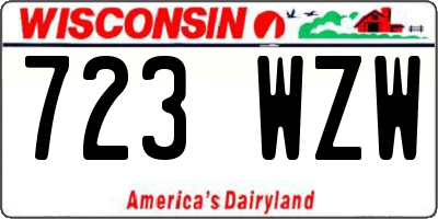WI license plate 723WZW