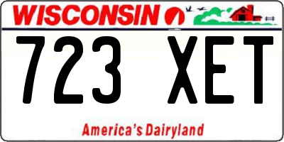 WI license plate 723XET