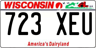 WI license plate 723XEU