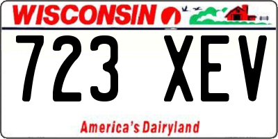 WI license plate 723XEV