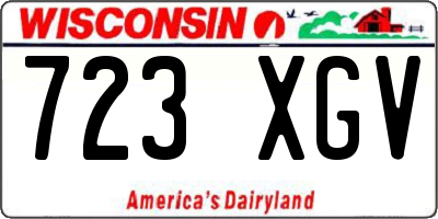 WI license plate 723XGV
