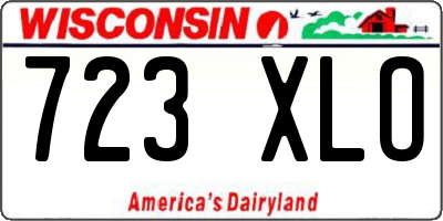 WI license plate 723XLO
