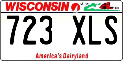 WI license plate 723XLS