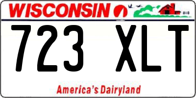 WI license plate 723XLT
