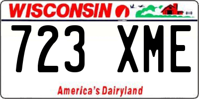 WI license plate 723XME