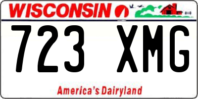 WI license plate 723XMG