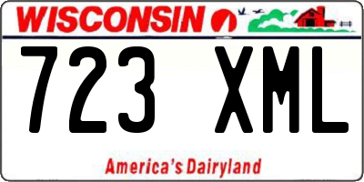 WI license plate 723XML