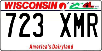 WI license plate 723XMR