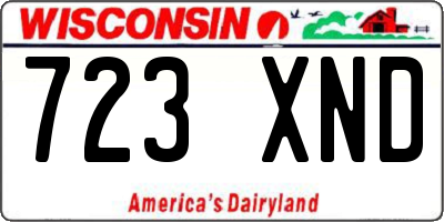 WI license plate 723XND