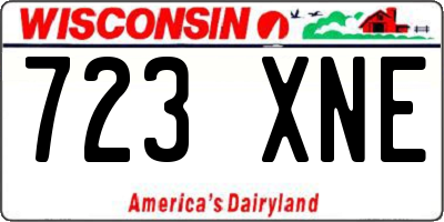 WI license plate 723XNE