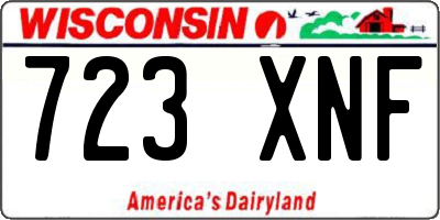 WI license plate 723XNF