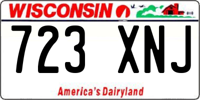 WI license plate 723XNJ