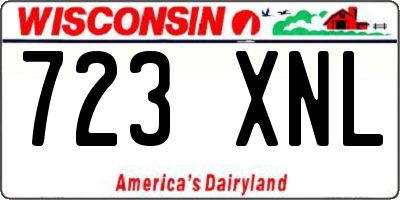 WI license plate 723XNL