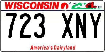 WI license plate 723XNY