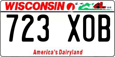 WI license plate 723XOB