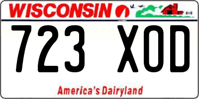 WI license plate 723XOD