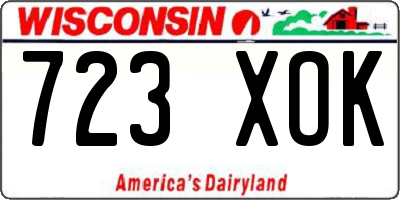 WI license plate 723XOK
