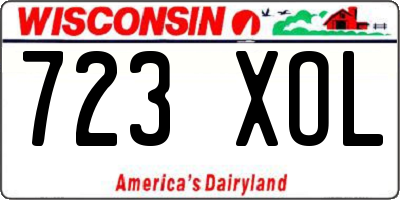 WI license plate 723XOL