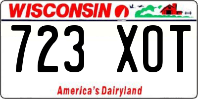 WI license plate 723XOT