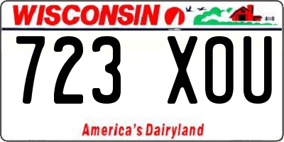 WI license plate 723XOU