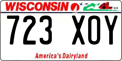 WI license plate 723XOY