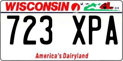 WI license plate 723XPA