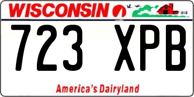 WI license plate 723XPB