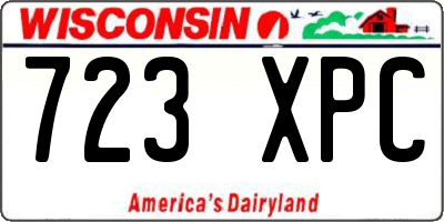 WI license plate 723XPC