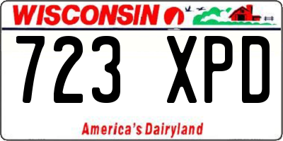 WI license plate 723XPD