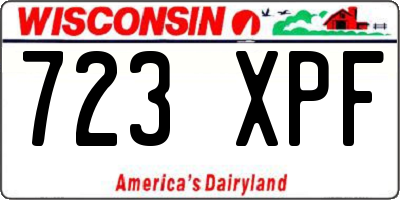 WI license plate 723XPF