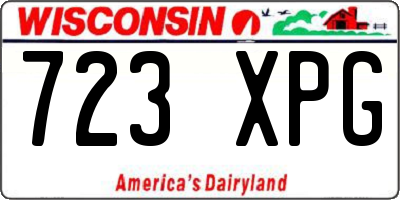 WI license plate 723XPG