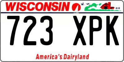 WI license plate 723XPK