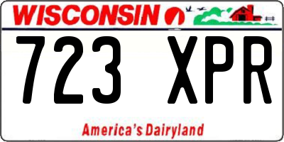 WI license plate 723XPR