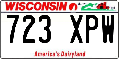 WI license plate 723XPW