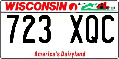 WI license plate 723XQC
