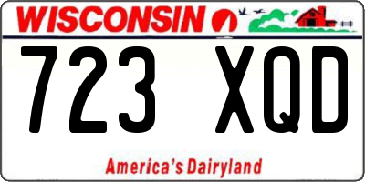 WI license plate 723XQD