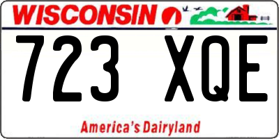 WI license plate 723XQE