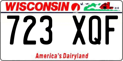 WI license plate 723XQF