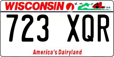 WI license plate 723XQR