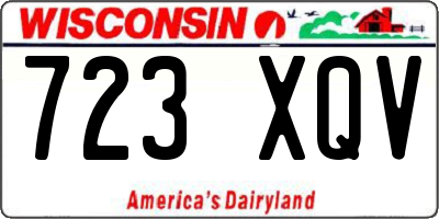 WI license plate 723XQV