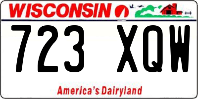 WI license plate 723XQW