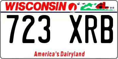 WI license plate 723XRB