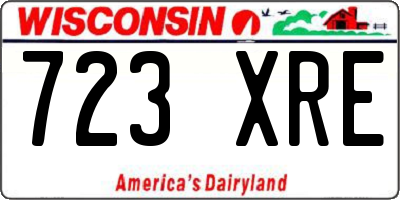 WI license plate 723XRE