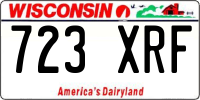 WI license plate 723XRF