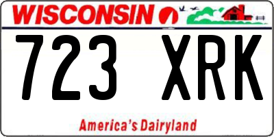 WI license plate 723XRK