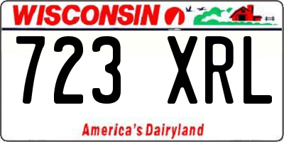 WI license plate 723XRL