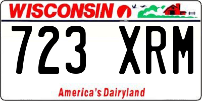 WI license plate 723XRM